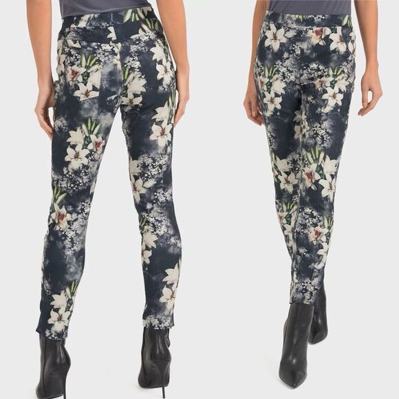 Joseph Ribkoff Multicolor Floral‎ Printed Pants Sz 6 - Picture 1 of 16